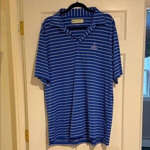 Bobby Jones Blue and White Striped Polo Shirt